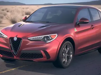 Alfa Romeo Stelvio Quadrifoglio 2018 desert studio 3D model