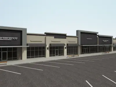 Retail Store Building 3D model