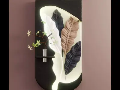 Modern Wall Art Mural Bundle 3D Model Collection