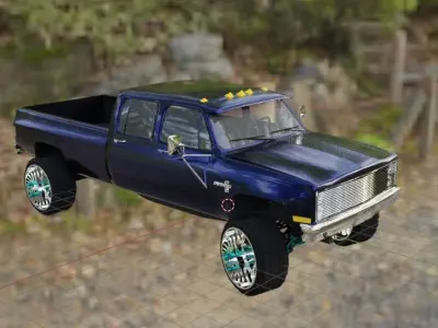 Chevy Squarebody CrewCab Show Truck 3D model