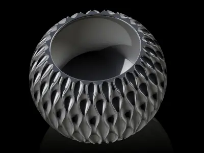 vase-d silver egg 3D print model