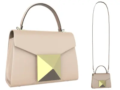 Valentino One Stud Mini Bag - Low-poly 3D model Low-poly 3D model