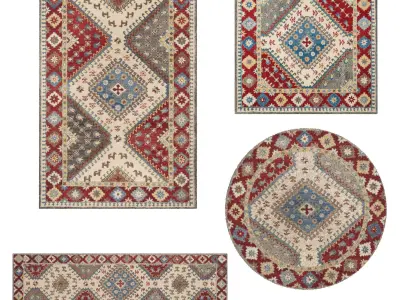 Rugs No 6 Low-poly 3D model