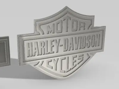 Harley Davidson logo  3D print model