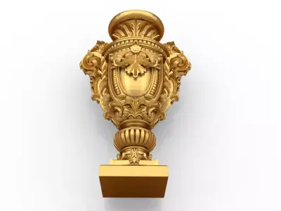 Classical urn decorative onlay cnc 3d printing stl 03 3D print model