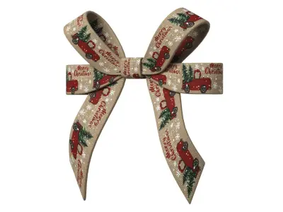Christmas Bow Ribbon 50 Low-poly 3D model