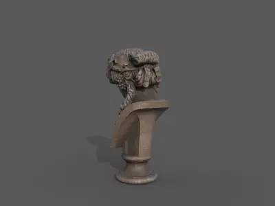 Head of Bacchus Low-poly 3D model
