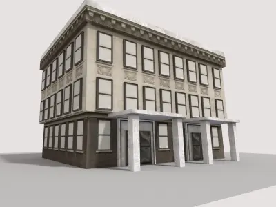 house town Free low-poly 3D model