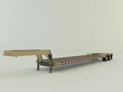 LowBoy Trailer 3D model