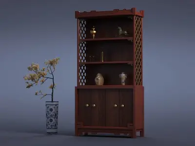 abinet cabinet wardrobe sofa bed table bookshelve 3D model