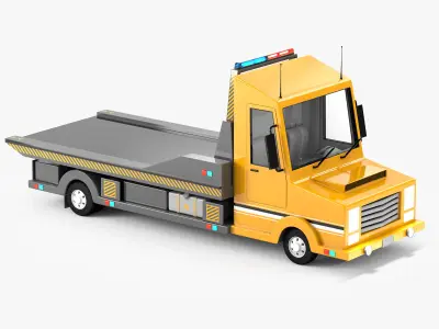 Tow Truck Low-poly 3D model