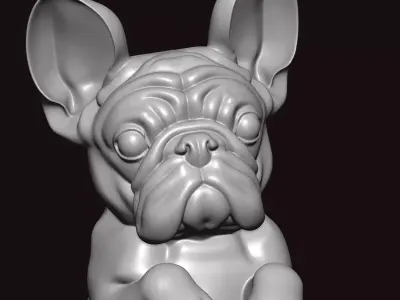french bull dog body 3D model