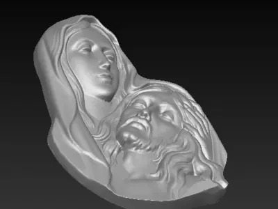 Jesus Christ and Maria Single 3D print model