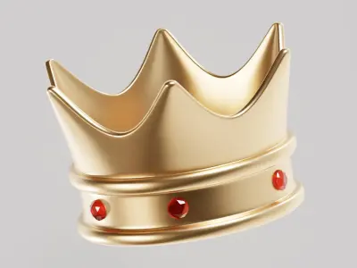 Crown 3d model Low-poly 3D model