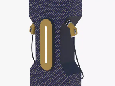 EV charger XIV PBR 8K 3D model