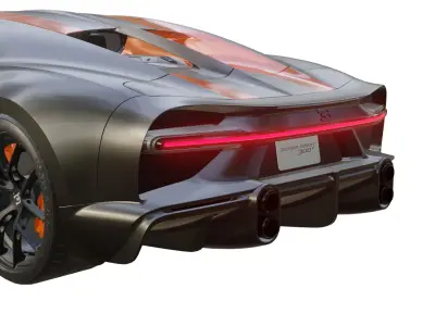 Bugatti Chiron Super Sport 300 Low-poly 3D model