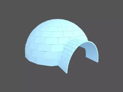 Igloo v1 002 Low-poly 3D model