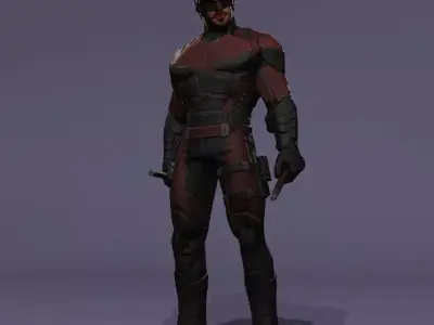 Realistic Male 3D Model Daredevil from marvel  3D model
