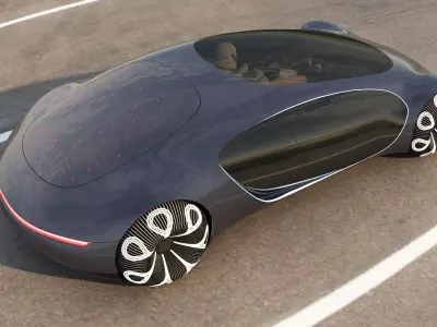 Electric concept car 3D model