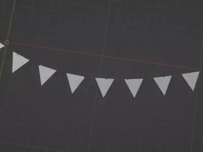 Triangle flags Free 3D model