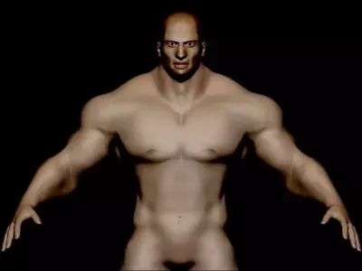 base mesh bodybuilder  Low-poly 3D model