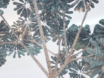 Conceptual shrub S1Bv4 Low-poly 3D model