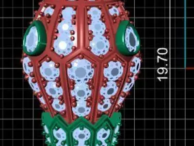 Bulgari earring diamond 3dm 3D print model