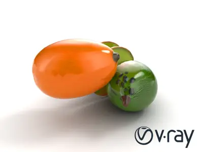 Kiwi Fruit High-Detail 3D Model Pack Low-poly 3D model