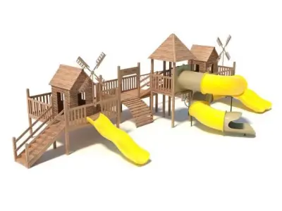 Wooden Playground Gymboree 3D model