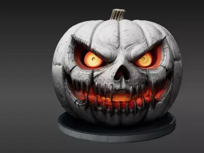 Jack-O -Lantern Pumpkin 3D Model Premium Halloween Decor 3D print model