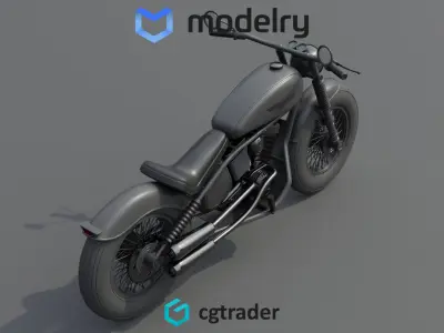 Cruiser Motorcycle 3D model
