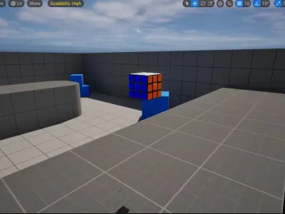 Rubiks cube system for UE5 Low-poly 3D model