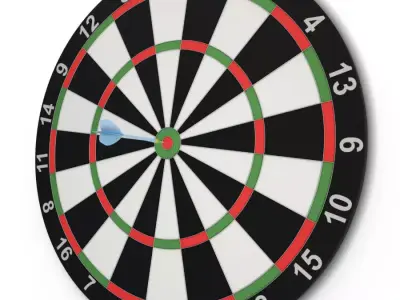 Target and Darts Game 3D model