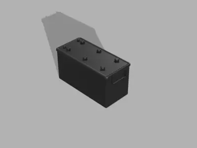 Car battery 3D print model