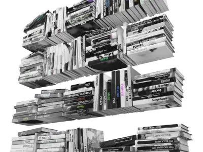 Books 150 pieces 2-4-3 Low-poly 3D model