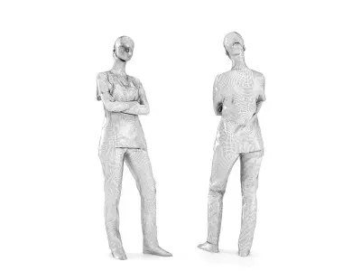 Surgical nurse 41 Low-poly 3D model