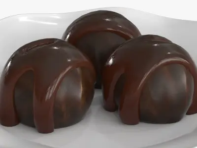 Chocolate Candy Low-poly 3D model