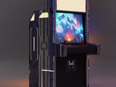 Game Machine sci-fi Low-poly 3D model
