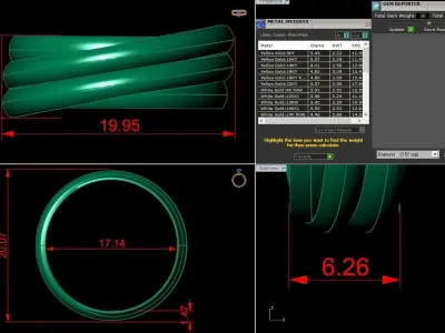 Jewelry Diamond Ring 3D print model