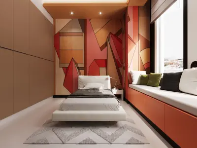 Pop Art II Flat 2 plus 1 and Bath by FGM 3D model