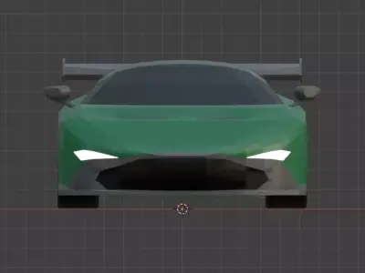 Aston Martin Vulcan Low Poly Model Low-poly 3D model
