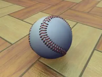 Baseball League Ball Low-poly 3D model