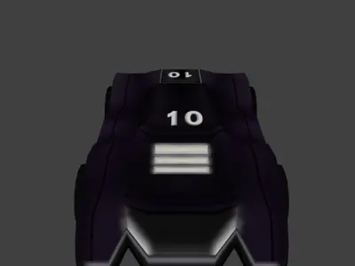 Low poly Sci-fi Race Car Low-poly 3D model