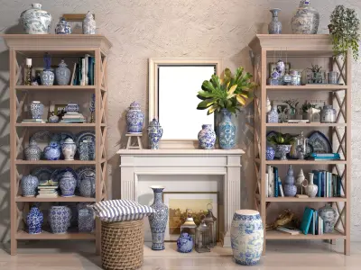 The blues Vase collections 3D model