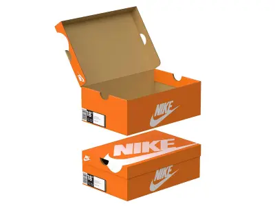 Nike Shoe Box PBR 02 Low-poly 3D model