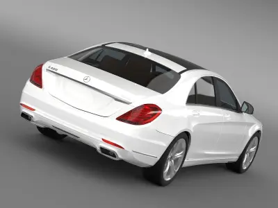 Mercedes Benz S 400 Lang Hybrid V222 2016 3D model