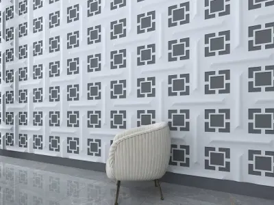 3d wall panel Low-poly 3D model 3