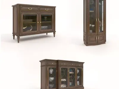 Classic European style Cabinet Collection 7 3D model