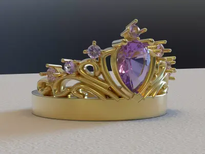 Princess Pear Ring  Women  Free 3D print model
