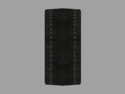 car wheel rubber tire 3D model